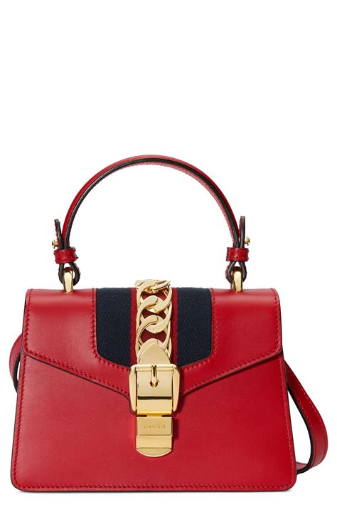 gucci sylvie mini|Gucci mini sylvie top handle bag.